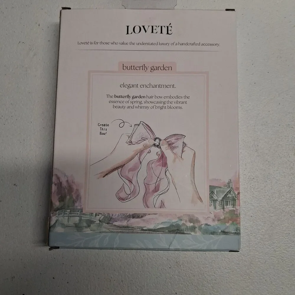 LOVETÉ Butterfly Garden Boutique Pink Bow Hair Bow Tying Set for Girls One Size
